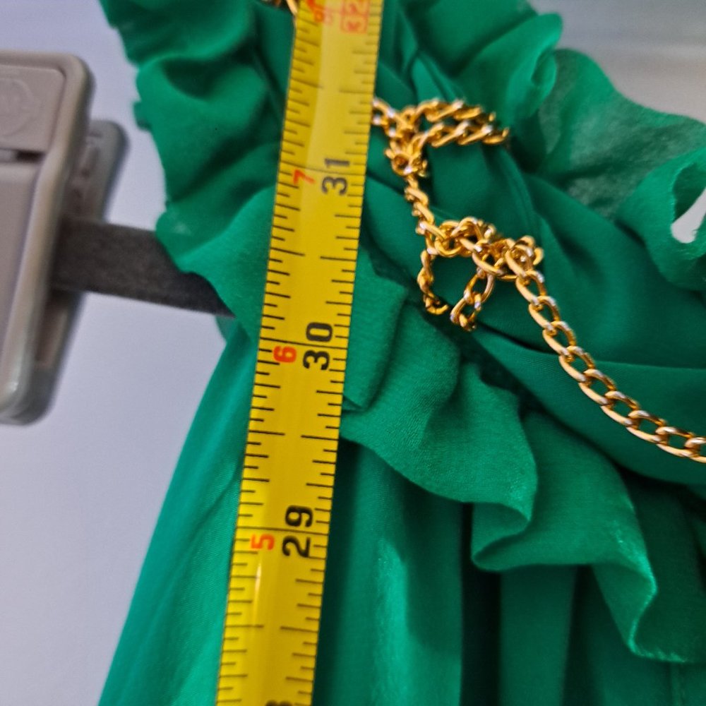 MEGHAN LA Green Silk Halter Dress - Picture 9 of 9